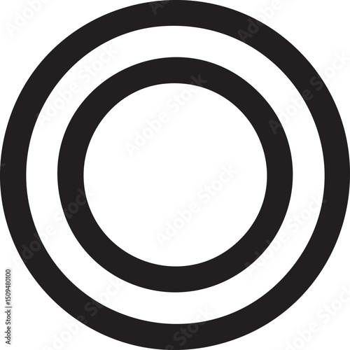 bold overlapping circle featuring a central white space.