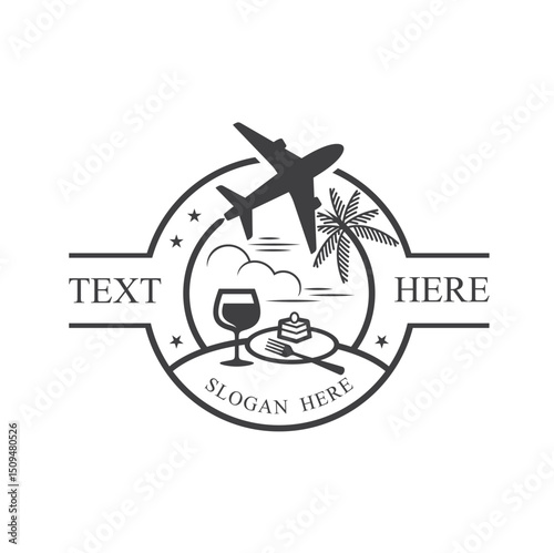 simple illustration about travel, food and drinks.