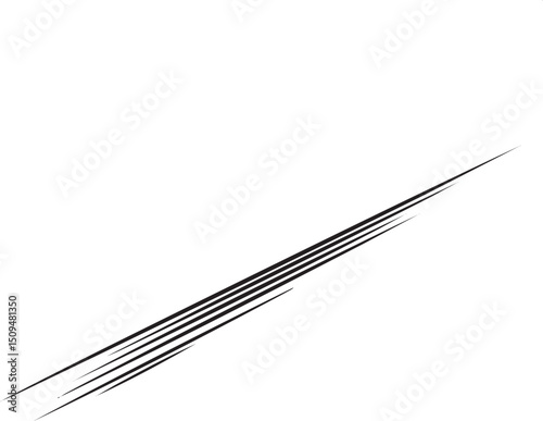 single bold black dramatically extends across a stark white background.