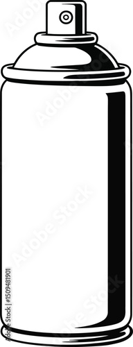 Black and White Spray Paint Can Vector
