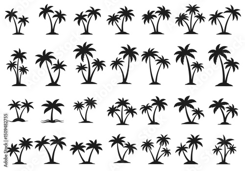 Silhouettes of Palm Trees: Various Designs and Styles for Tropical and Beach Themes
