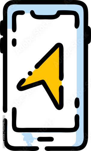 Smartphone navigation app mobile gps location pointer
