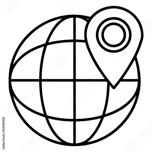 Global positioning system gps location map world icon