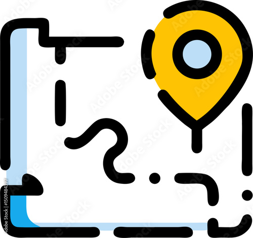 Location map pin route navigation journey destination