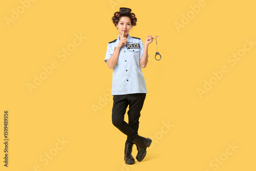 Female Asian police officer...