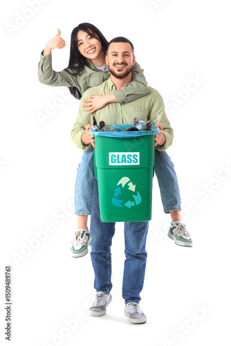 Young couple with sorted ru...