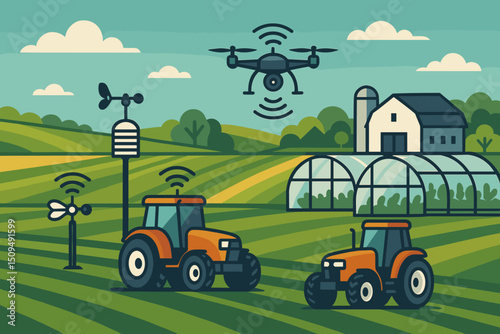 Farming technology integrates drones and tractors to boost efficiency in agriculture