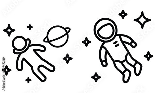 Silhouette dog and bike vector icon set on an abstract background
