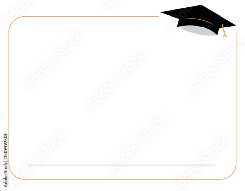 Celebrate achievement with this classic Traditional Graduation Hat design, elegantly framed and isolated on a transparent background. A perfect visual for any Congrats Graduates concept, ideal for use