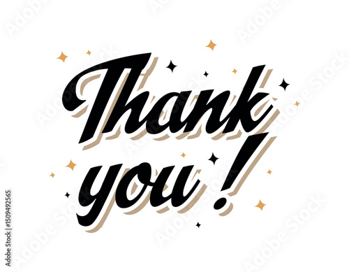 Bold and heartfelt, this “Thank you” bulk lettering sign features expressive handwritten modern brush lettering on a clean white background. Perfectly crafted for postcards, invitations, T-shirt print