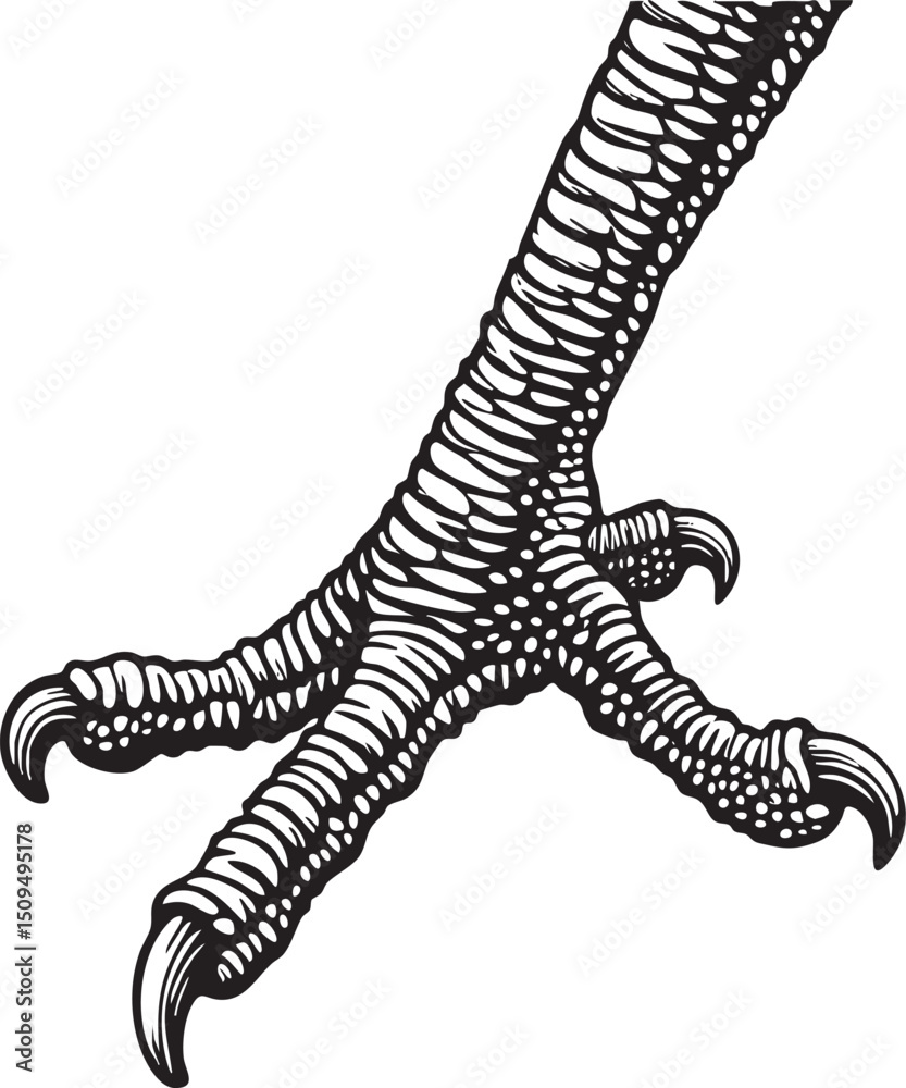 Fototapeta premium detailed of a bird’s claw.
