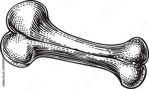 detailed textured of a human femur.