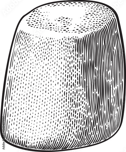 textured dark brown loaf of bread rests on a wooden surface.