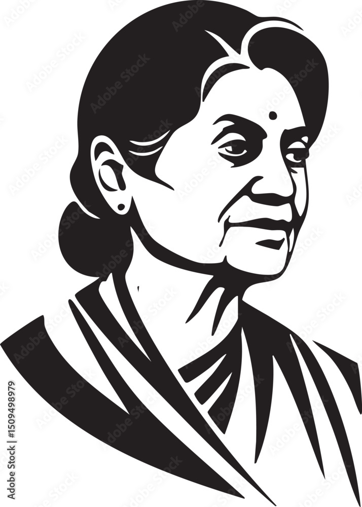 custom made wallpaper toronto digitaldignified portrait of a distinguished woman in traditional attire.