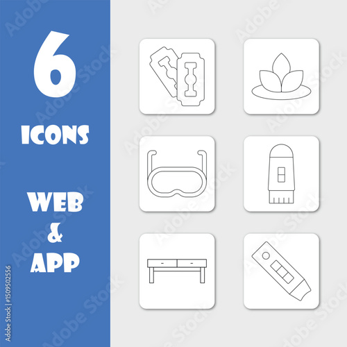 Web and app icons pack vector illustration