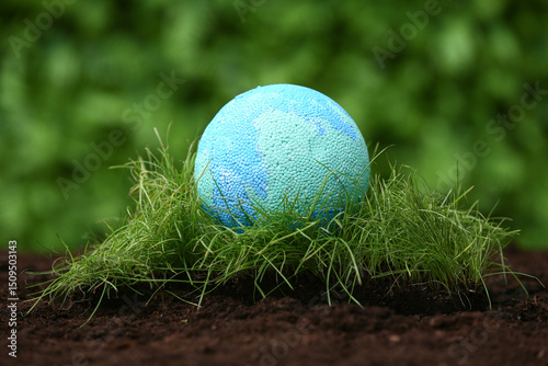 Model of Earth on soil agai...
