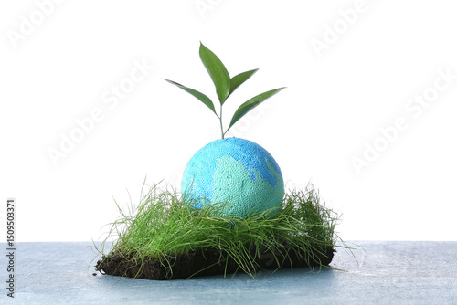 Model of Earth with plant s...