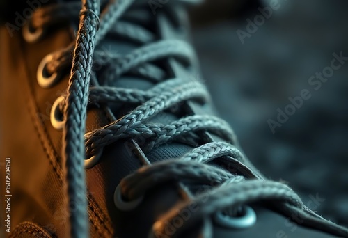 close up of a pair of shoes with laces
