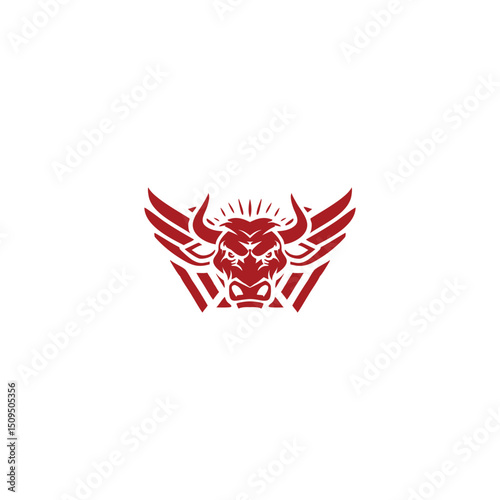 Sphinx Bull Esport Logo. Mythical Bull Head Design for Gaming and Esports Branding