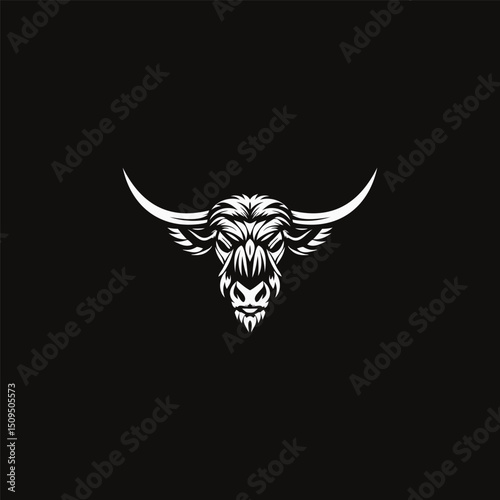 Strong Bull Logo. Powerful Bull Design for Farm and Beef Industry Branding