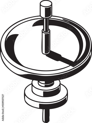 rotating circular mechanism with a central spindle.