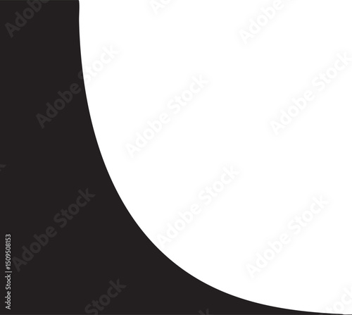 stark white shape dominates a dark contrasting background.