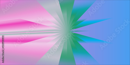 Abstract colourful backdrop design with bright fractal energy stars in a rainbow swirl pattern