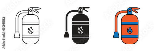 Fire extinguisher icon design with white background. Fire extinguisher icon vector