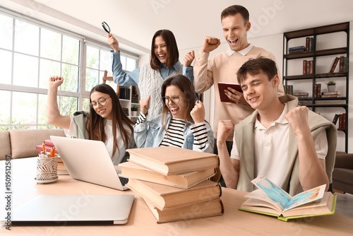 Group of happy students stu...