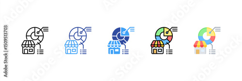 Market Segmentation Multi Style Icon Set