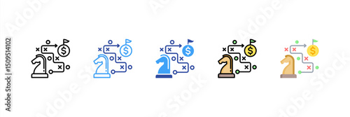 Strategic Planning Multi Style Icon Set