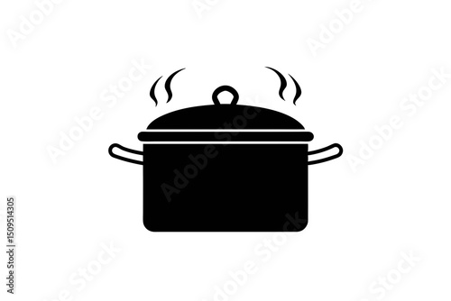 cooking pot with lid and handles