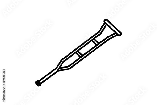 crutch medical tool icon