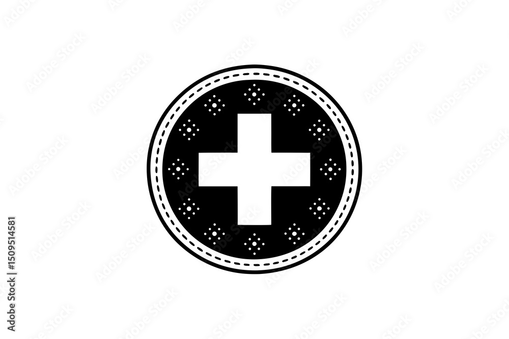 Obraz premium medical cross in circle