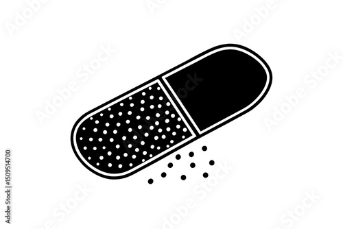 pill capsule split icon