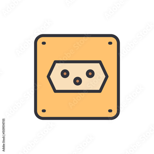 Isolated Electrical Outlet Illustration For Electricity Needs On Transparent