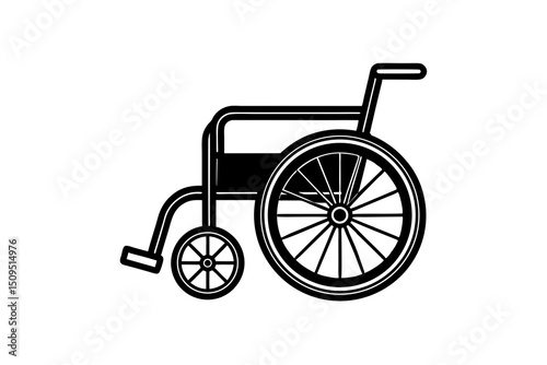 wheelchair icon circular back wheel