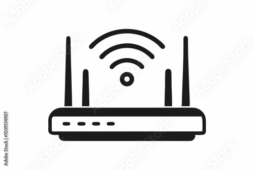 wireless router icon signal waves