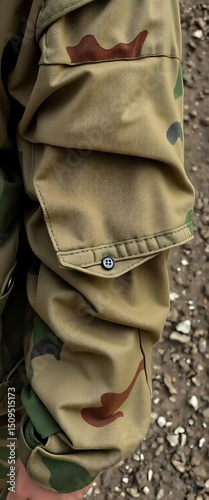 person wearing a camouflage jacket and pants