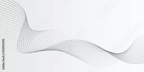 Abstract vector background with black wavy lines. EPS10