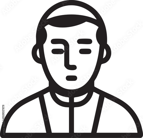 monochrome portrait of a man with contemplative expression.