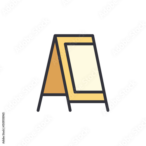 Stand Sign Board For Promotion And Advertisement With Empty Space