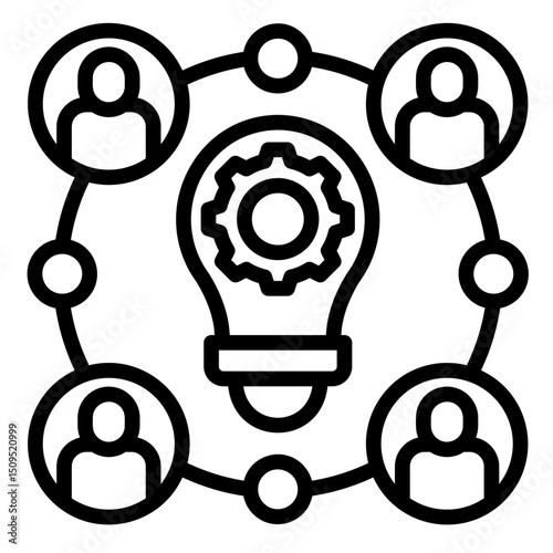 Collaboration  Icon Element For Design	