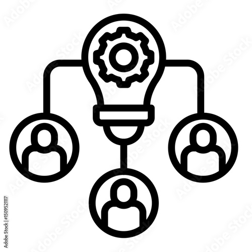 Crowdsourcing  Icon Element For Design	