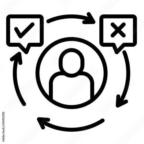 Feedback Loop  Icon Element For Design	