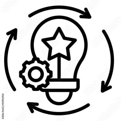 Idea Generation  Icon Element For Design	