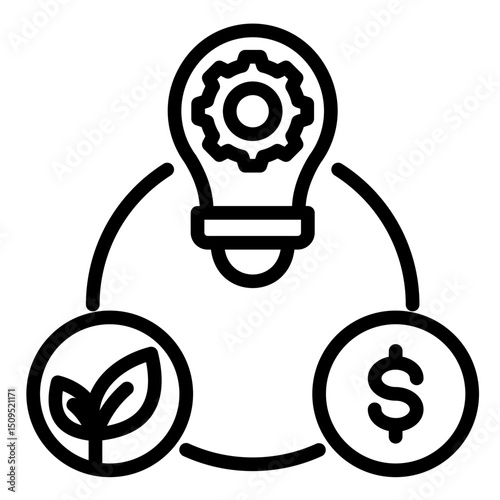 Innovation Ecosystem  Icon Element For Design	