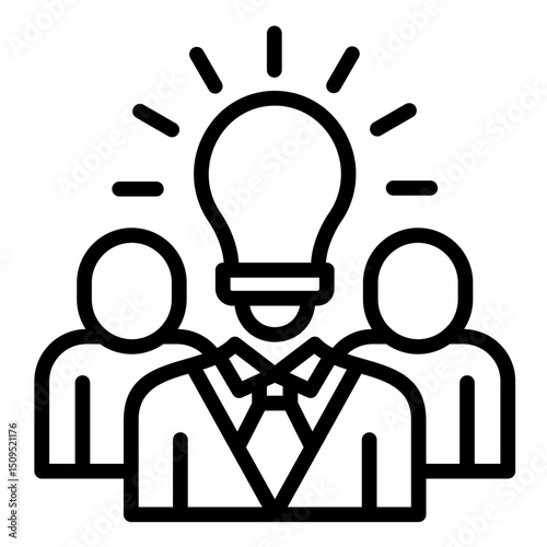 Leadership Support  Icon Element For Design	