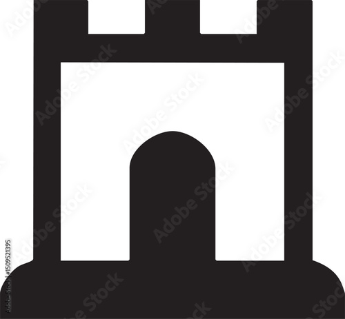 stark minimalist archway stands as a gateway.
