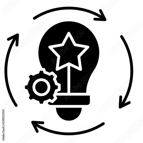 Idea Generation  Icon Element For Design	